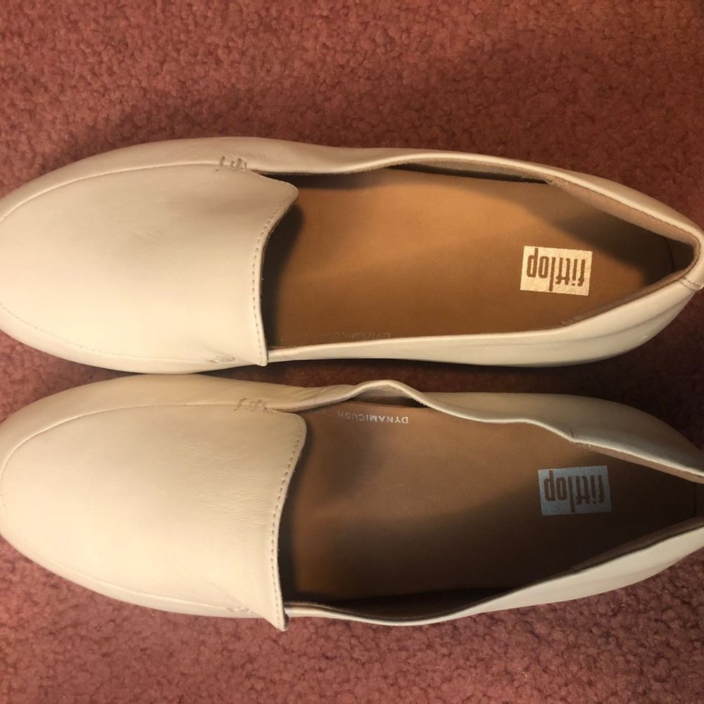 Fit Flop White Loafers